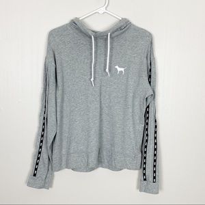 PINK Victoria’s Secret Sz S Gray Pullover Lightweight‎ Hoodie